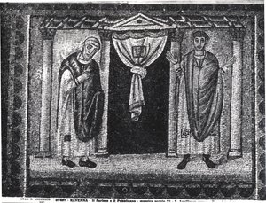 Parabel van de Farizeeër en de Tollenaar (mozaïek) door Byzantine School