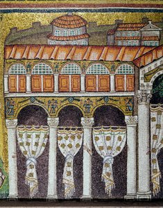 Uitzicht op het paleis van de Byzantijnse keizer Theodorik de Grote (detail)