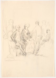 Converserend gezelschap door C.A. Lorentzen