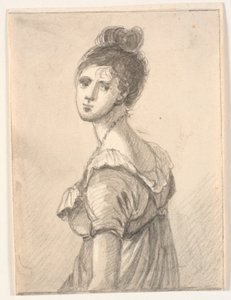 Vrouwenportret in Halffiguur door C.A. Lorentzen