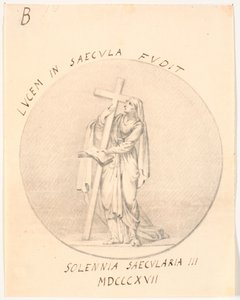 Medaille met allegorisch vrouwelijk figuur door C.A. Lorentzen