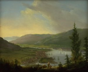 Uitzicht richting Drammen, Noorwegen