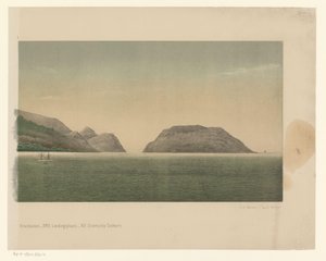 Gezicht op de kust van Groot-Atjeh, met voor de kust de vloot van de Eerste Atjeh-expeditie, vierde deel
