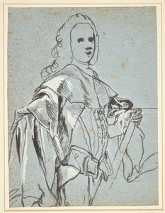 Studie voor een portret, vermoedelijk van A.G. Moltke
