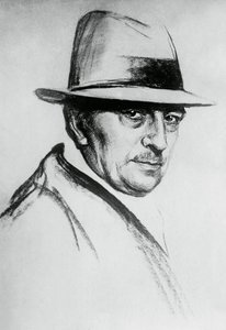 Portret van Dario Niccodemi (1874-1934), Italiaanse toneelschrijver en schrijver