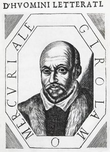 Portret van Girolamo Mercuriale (1530-1606), Italiaanse arts en filosoof, pentekening door J.B. and Brown J. Rowbotham