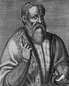 Portret van Hernan Cortes (1485-1547), Spaanse conquistador, gravure