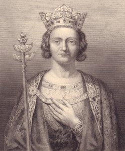 Portret van koning Filips V van Frankrijk, Tall (1293-1322), gravure, 9x7 cm, uit Galerie Historique de Versailles, Histoire de France, Charles Gavard Publisher, Parijs, circa 1840 door J.B. and Brown J. Rowbotham
