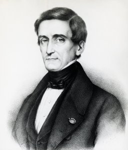 Portret van Pellegrino Rossi (1787-1848), Italiaanse jurist, lithografie door J.B. and Brown J. Rowbotham