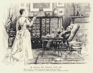 Hij zou Financiën met Kunst mengen (litho) door C.J. Taylor