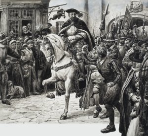John Dudley, hertog van Northumberland (gouache op papier) door C.L. Doughty