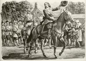 John Hampden (kleurenlitho) door C.L. Doughty