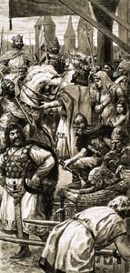 Koning Wenceslas van Bohemen sluit vrede met de Duitsers onder Hendrik de Eerste door C.L. Doughty