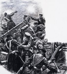 De slag om Inkermann, Charge of the Guards door C.L. Doughty