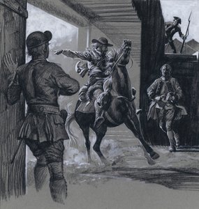 Het Fort (gouache op papier) door C.L. Doughty