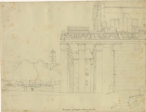 Een Deel van de Via Sacra, op het Forum Romanum met de Tempel van Antonius en Faustina en Uitzicht op Campidoglio, Rome