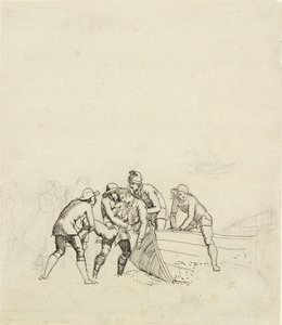 De vissers van Hornbæk - studie voor de hoofdgroep