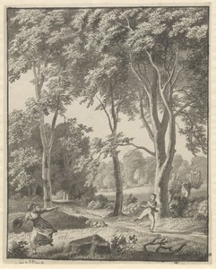 Uit het Bos bij Svendstrup door Christoffer Wilhelm Eckersberg