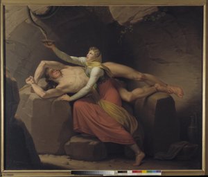 Loki en Sigyn door Christoffer Wilhelm Eckersberg