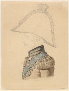Portret van Frederik VI in Profiel naar Links door Christoffer Wilhelm Eckersberg