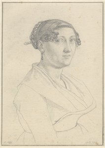 Portret van een Romeinse vrouw, en face naar rechts door Christoffer Wilhelm Eckersberg