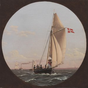 Zeilen van Kopenhagen naar Charlottenlund door Christoffer Wilhelm Eckersberg