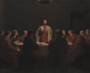 Het Laatste Avondmaal. Altaarstuk door Christoffer Wilhelm Eckersberg