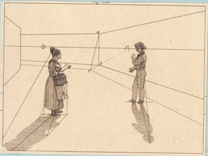 Twee figuren in een geometrische constructie. Illustratie voor 