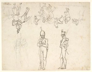 Ontwerp voor een Reeks Figuren in een Afbeelding van het Bombardement van Kopenhagen