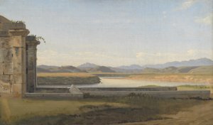 Uitzicht vanaf de Fontana Acetosa, Rome door Christoffer Wilhelm Eckersberg