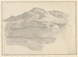 Uitzicht op het meer van Albano door Christoffer Wilhelm Eckersberg