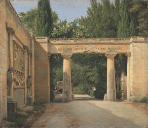 Uitzicht op de tuin van de Villa Borghese in Rome