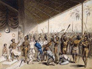 Een inheemse leider beveelt Europeanen ter dood te brengen