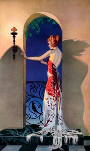 Modieuze vrouw uit de jaren 1920 in Spanje, ca. 1925 door C. Coles Phillips