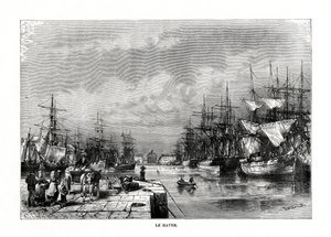 Le Havre, Normandië, Noord-Frankrijk, 1879