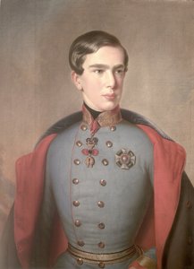 Portret van keizer Franz Joseph van Oostenrijk (1830-1916) op 20-jarige leeftijd, 1850