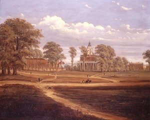 Uitzicht over Clapham Common richting North Side en The Pavement door C. Norris