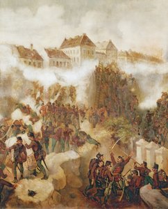 De Herovering van het Buda Fort door de Hongaarse Opstandelingen op 21 mei 1849 door C. Wemik