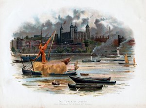De Tower of London, Engeland, 1895 door C. Wilkinson