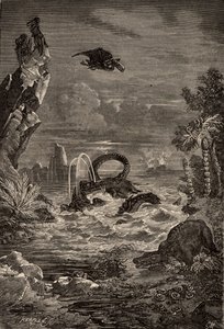 De Aarde tijdens de tijd van de dinosauriërs door Camille Flammarion