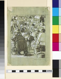 Compositorische studie van een markt
