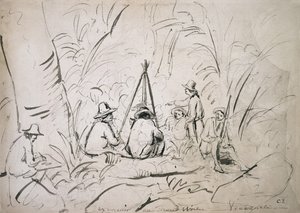 Excursie naar Mont Avila, Venezuela door Camille Jacob Pissarro