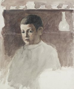 Halflang Portret van Lucien Pissarro (1863-1944), c. 1875