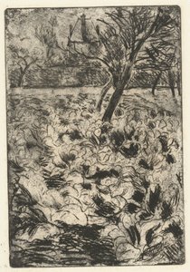 Het knollenveld door Camille Jacob Pissarro