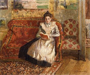 Jeanne Leest, 1899 door Camille Jacob Pissarro