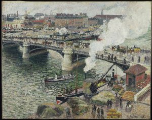 Pont Boieldieu in Rouen, Vochtig Weer, 1896