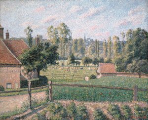 Prairie bij Eragny, 1889 door Camille Jacob Pissarro