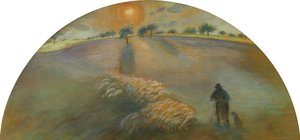 Herder en schapen
