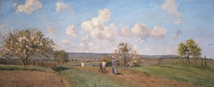 Lente, 1872 door Camille Jacob Pissarro