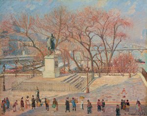 Standbeeld van Hendrik IV, ochtend, zon, 1902